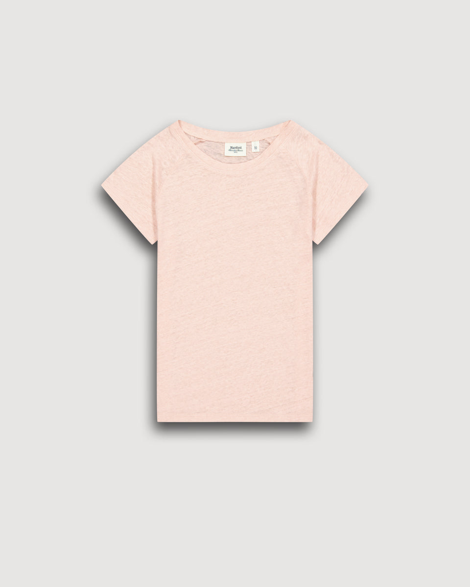 Tee Shirt Fille en Lin Blush Telcy - Image principale