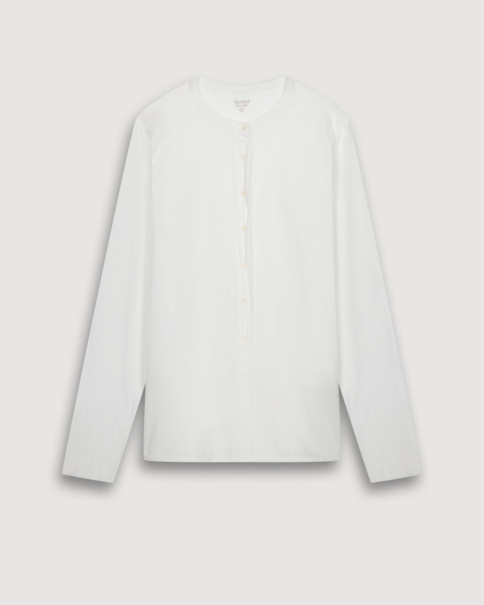 Camisa de mujer Taha Blanca Algodón doble tejido - Image 3