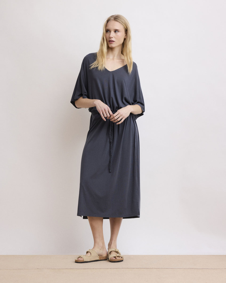 Robe Femme en Lyocell et coton Carbone Thori - Image principale
