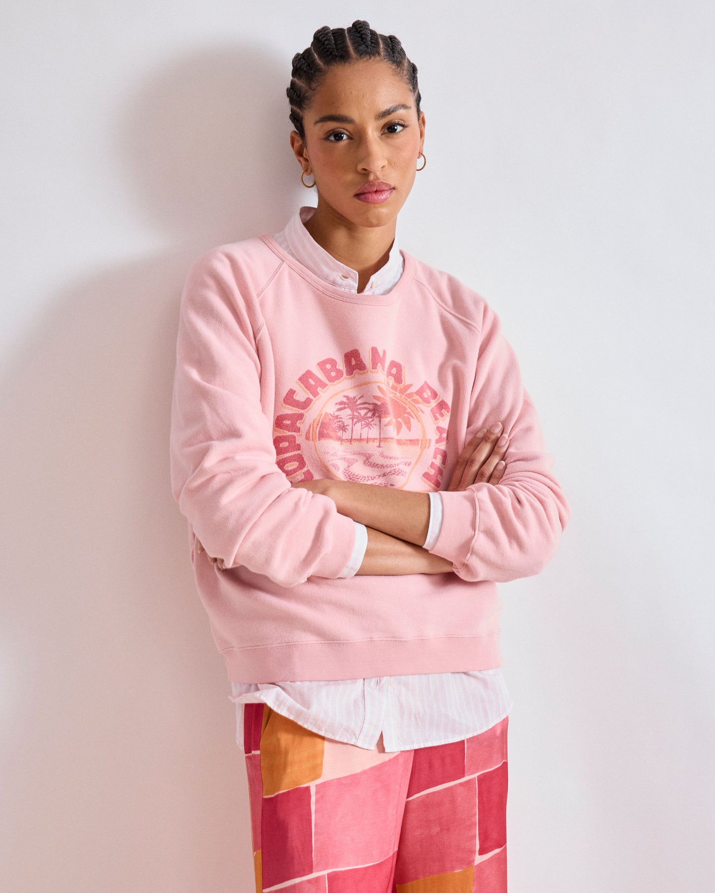 Sweatshirt Femme en Molleton Rose Tabana