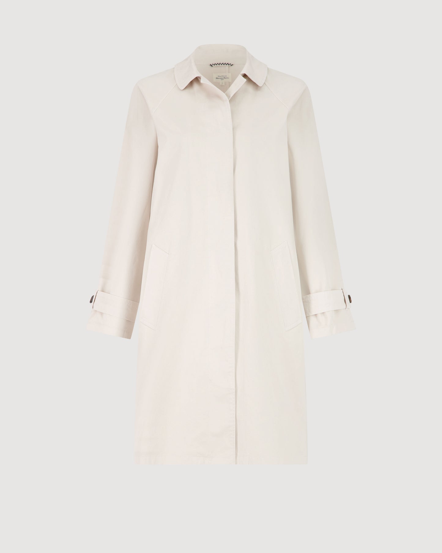 Trench Femme en Gabardine de coton Beige Vibrant