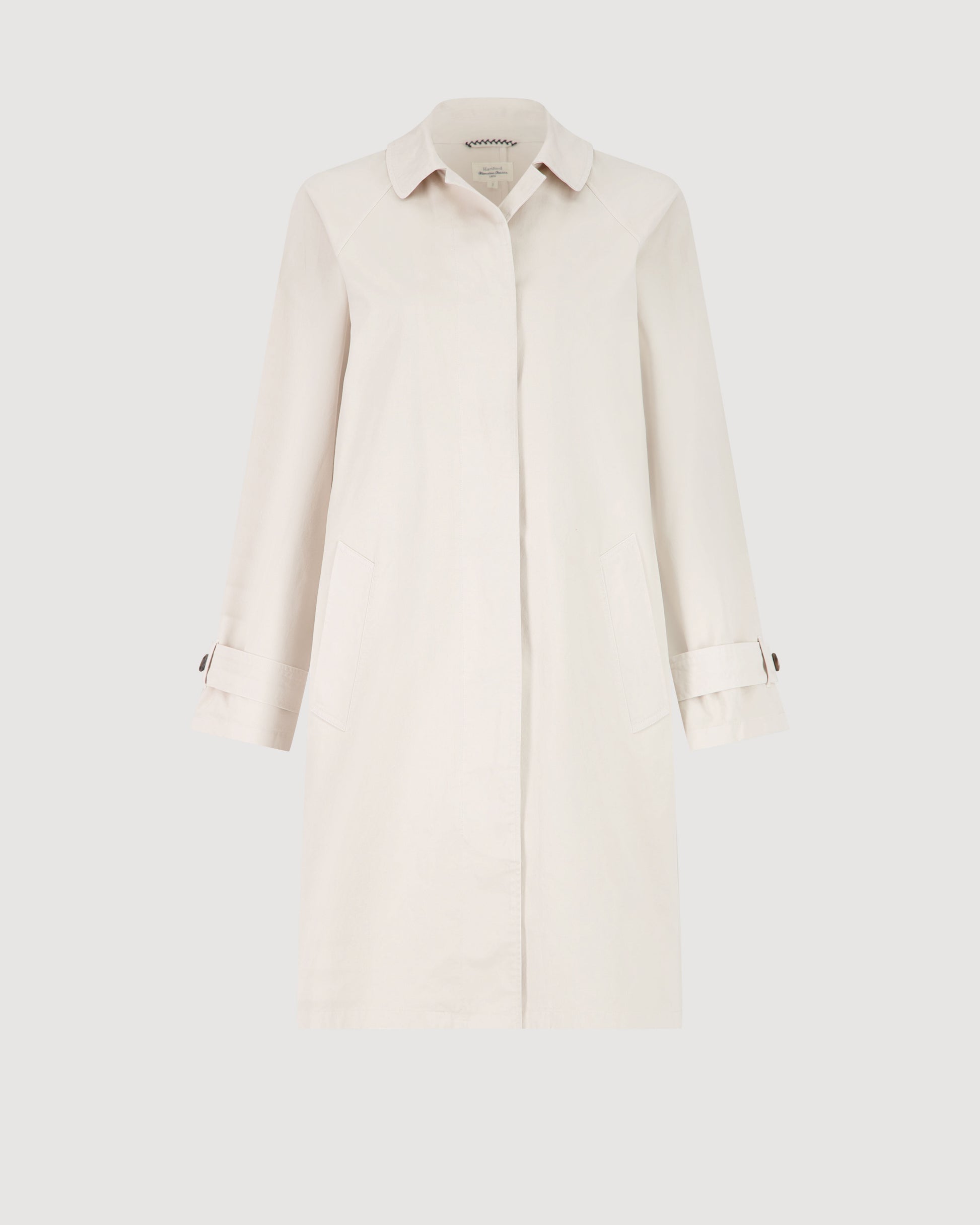 Trench Femme en Gabardine de coton Beige Vibrant