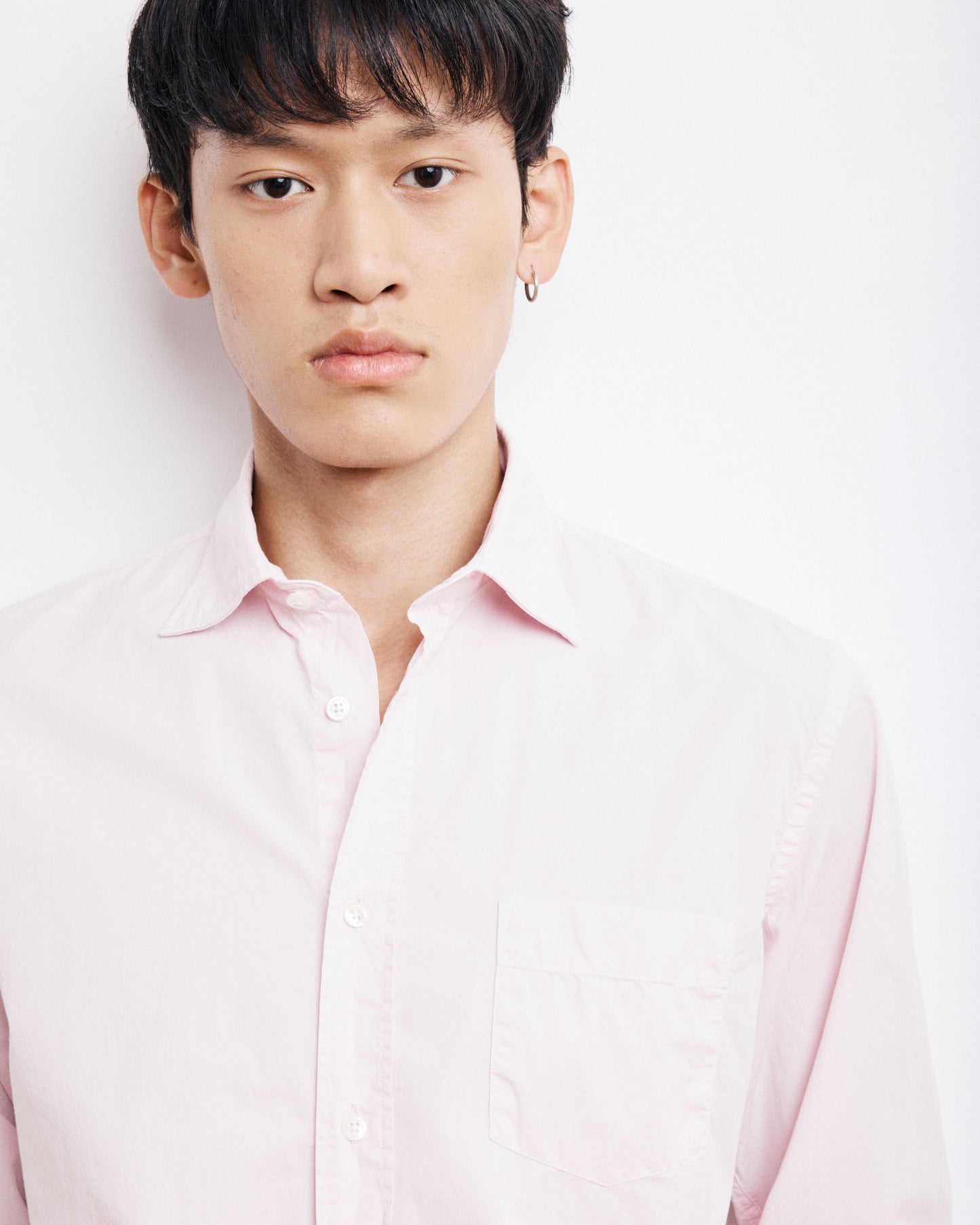 Chemise Homme en Gabardine de coton Rose Paul