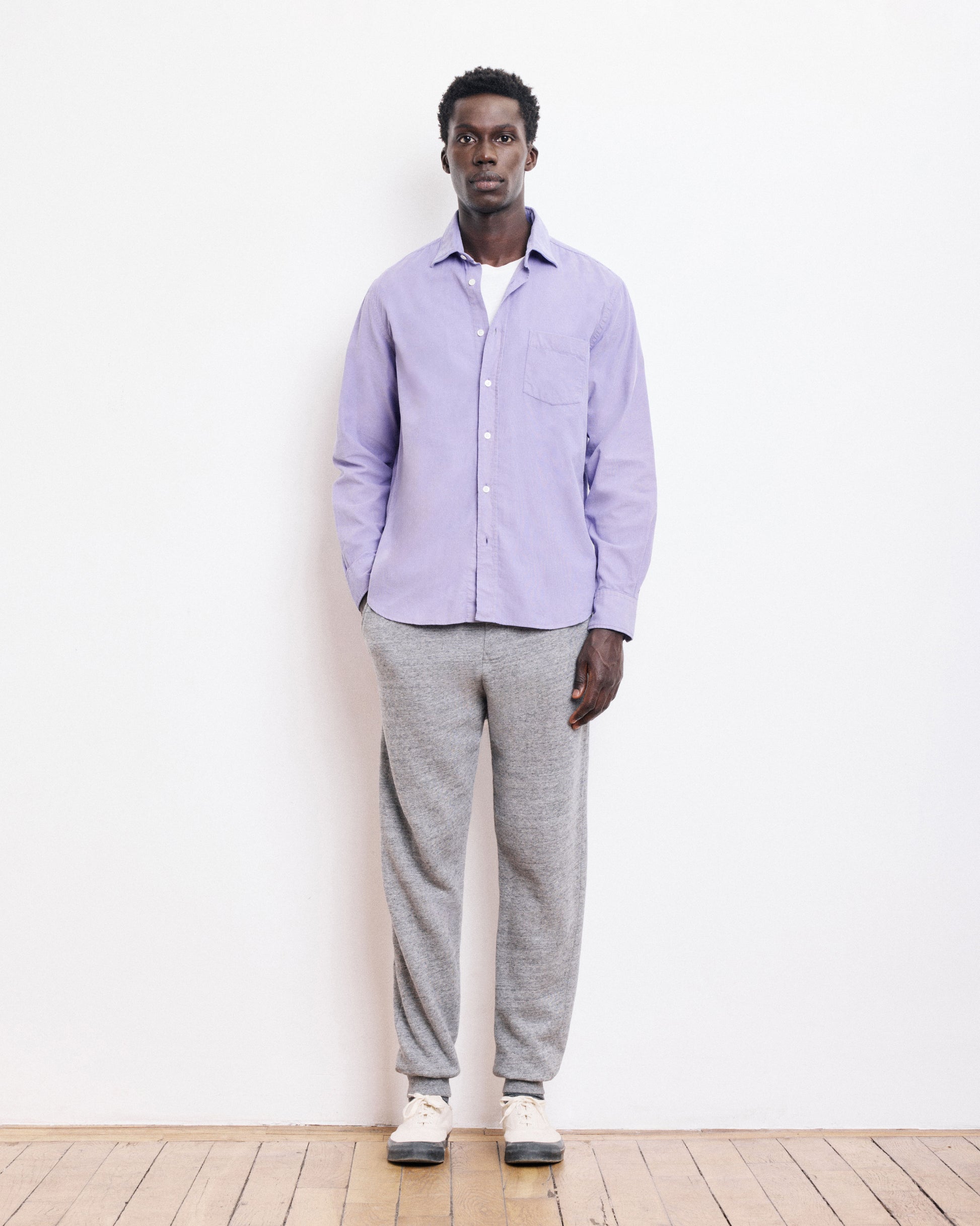 Chemise Homme en Velours Côtelé Améthyste Paul