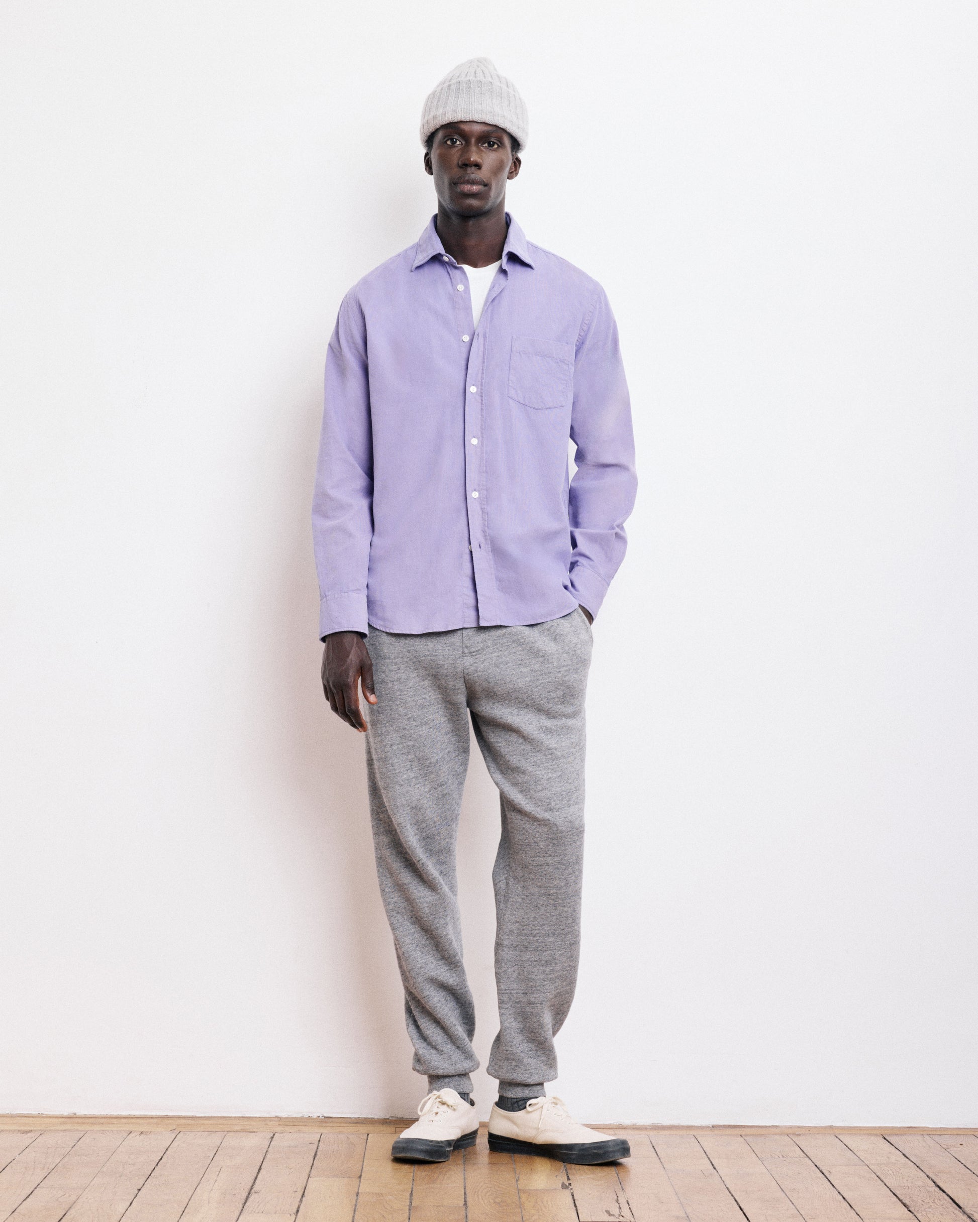 Chemise Homme en Velours Côtelé Améthyste Paul