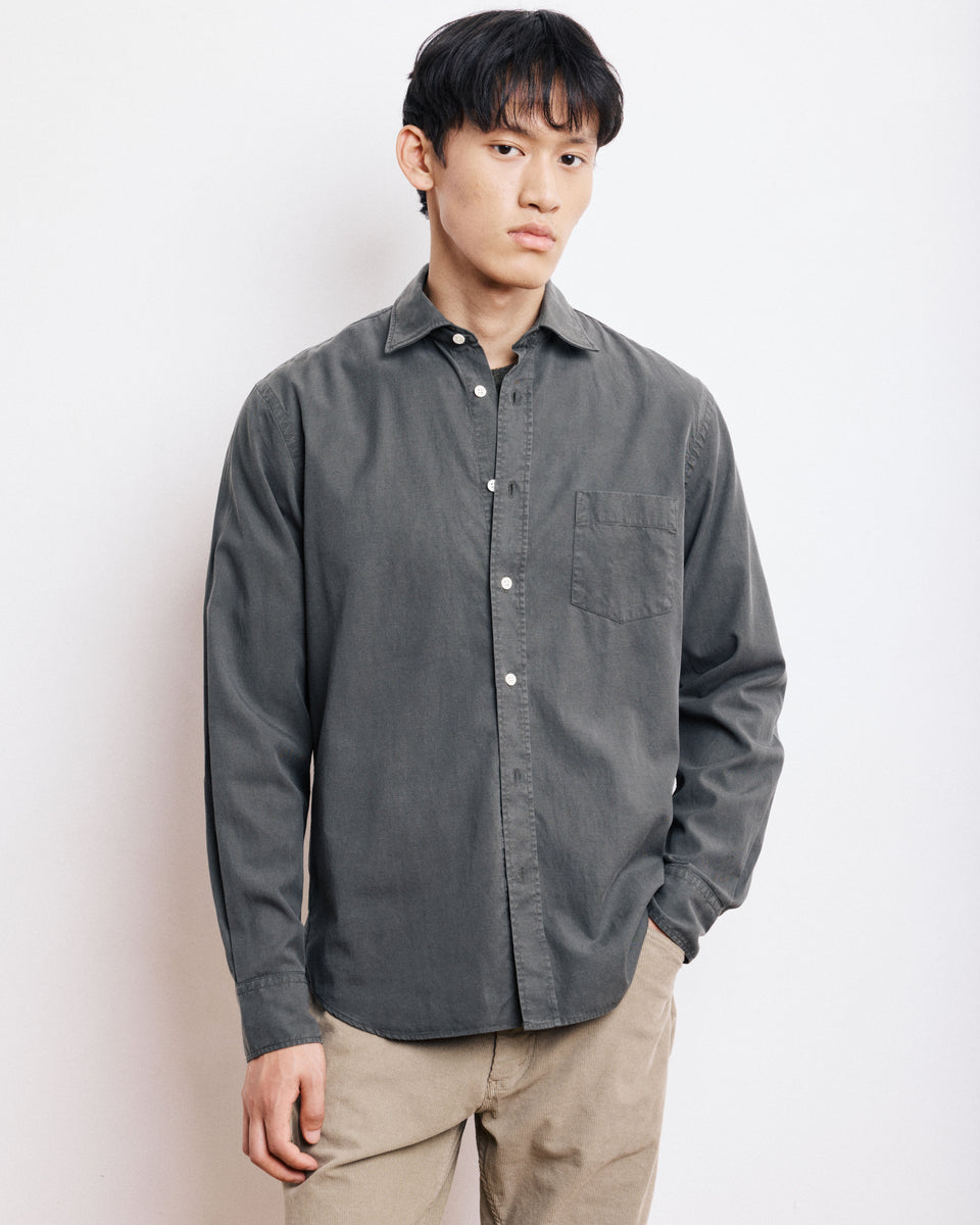 Paul Men's Military Green Tencel & Cotton Shirt - Image principale