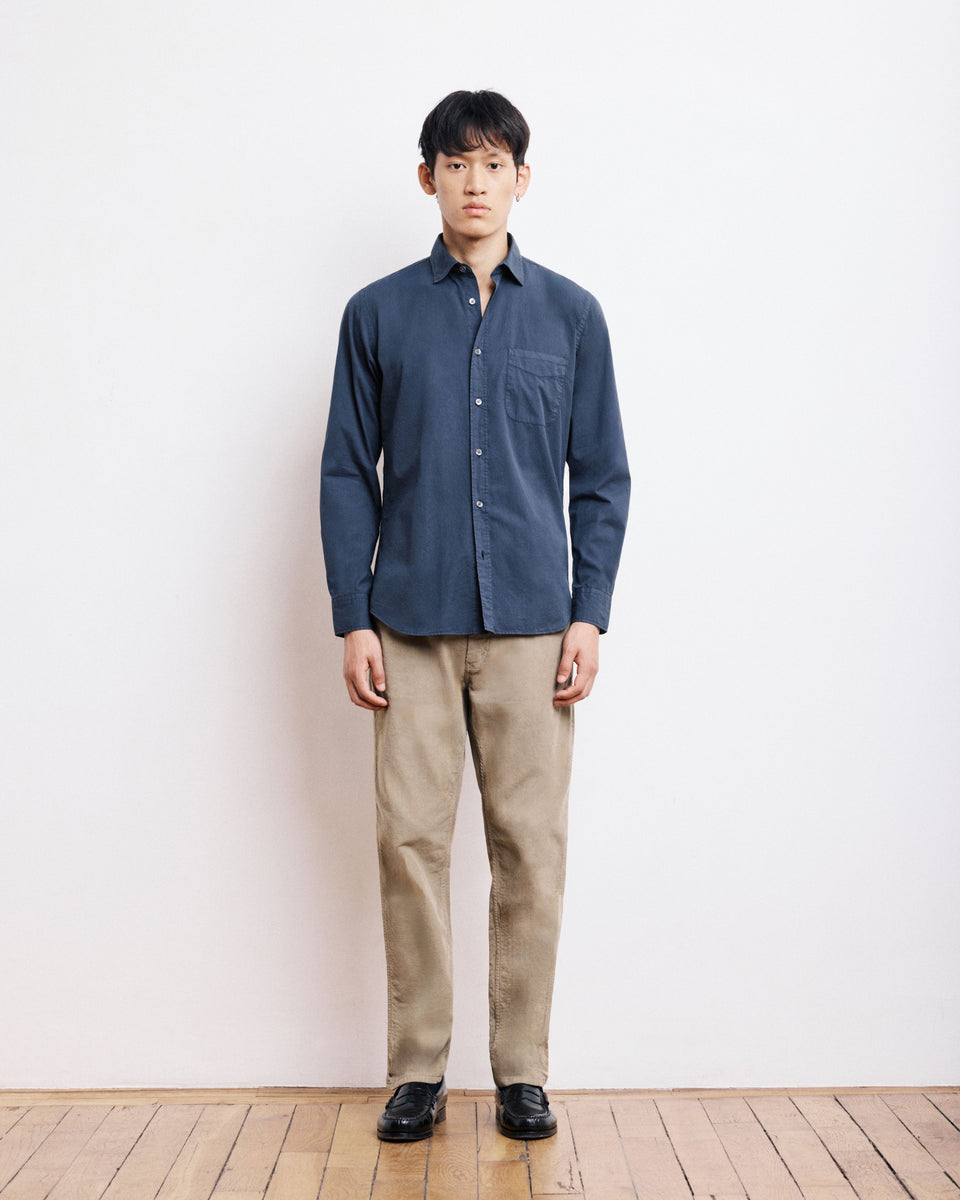 Camisa Hombre en Garbadina Tormenta Algodón Carbono - Image alternative