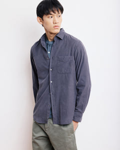 Chemise Homme en Velours Côtelé Carbone Storm