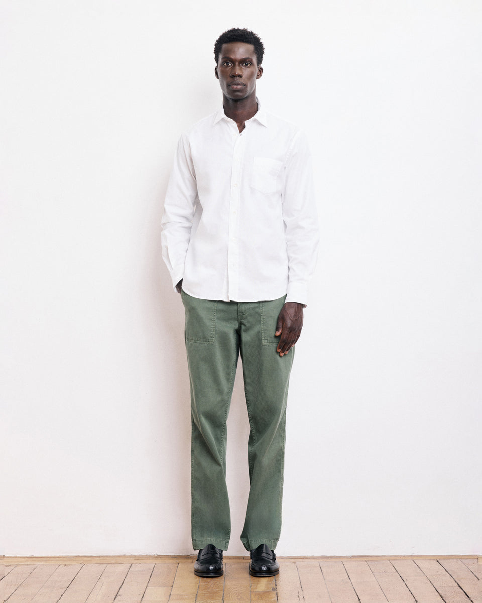 Camisa Paul Piqué de algodón blanco para hombre - Image alternative