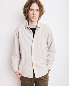 Chemise Homme en Popeline Rayée Jaune & Vert Paul