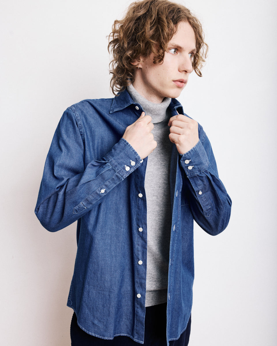 Camisa Hombre en Denim Paul Azul índigo - Image alternative