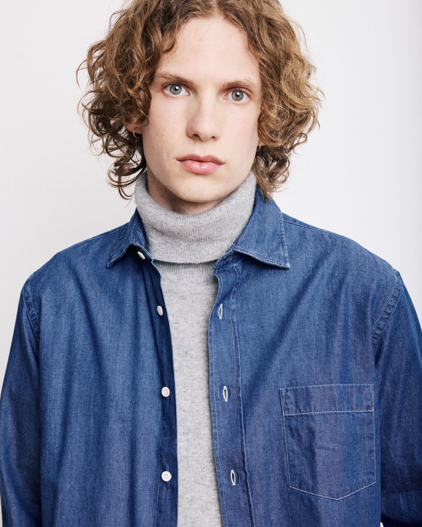 Chemise Homme en Denim Bleu Indigo Paul