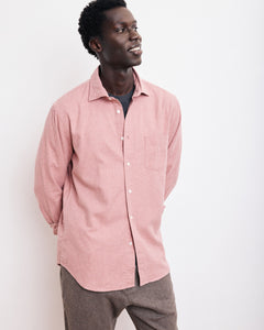 Chemise Homme en Flanelle de Coton Rouge Paul