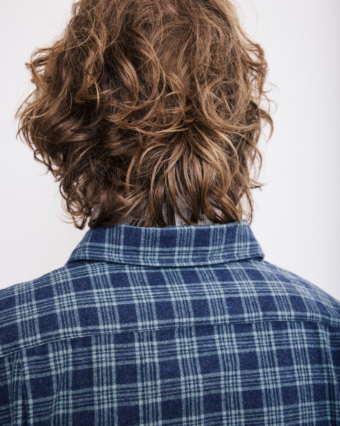Chemise Homme en Coton Brossé à Carreaux Bleu Marine & Vert Paul