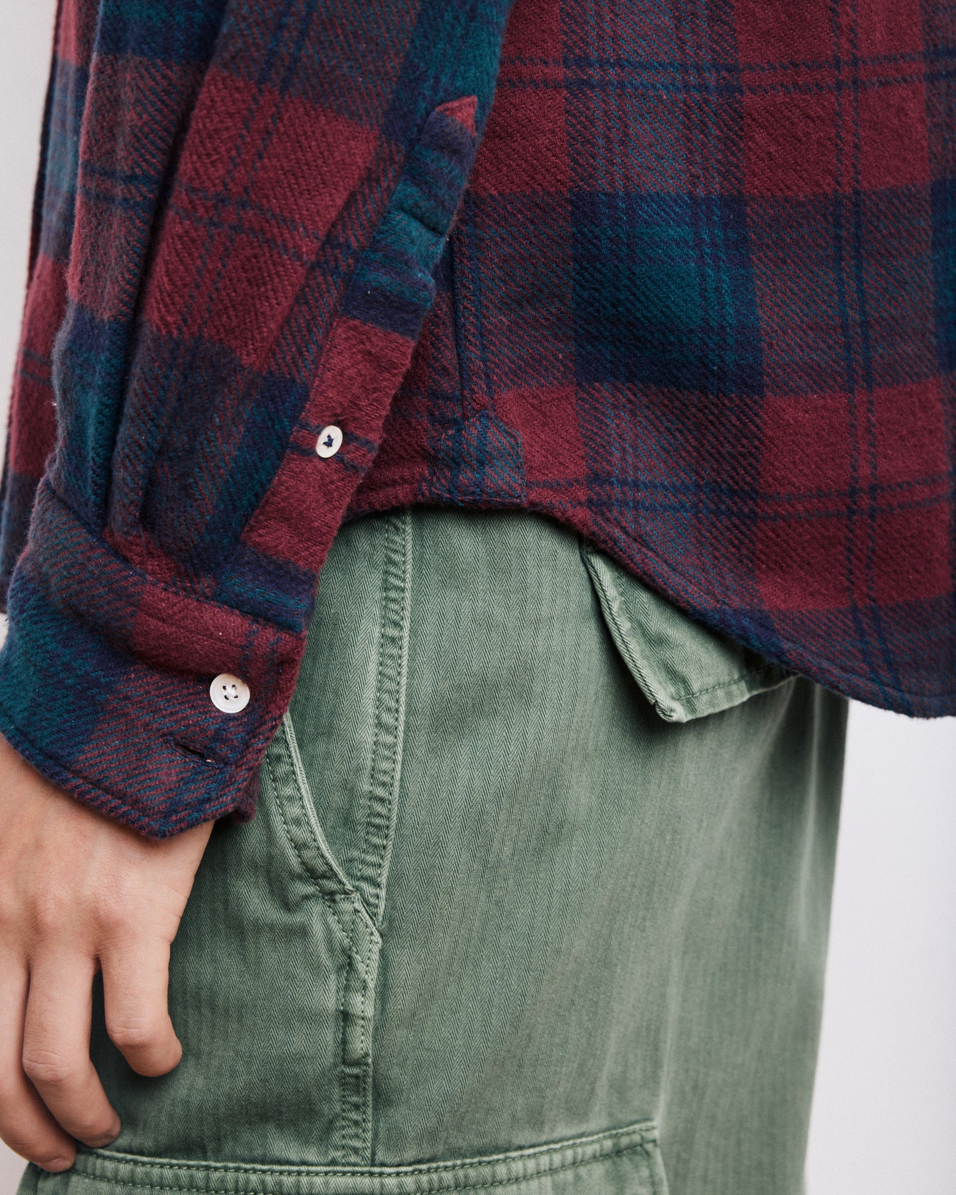 Chemise Homme en Flanelle à Carreaux Rouge Paul