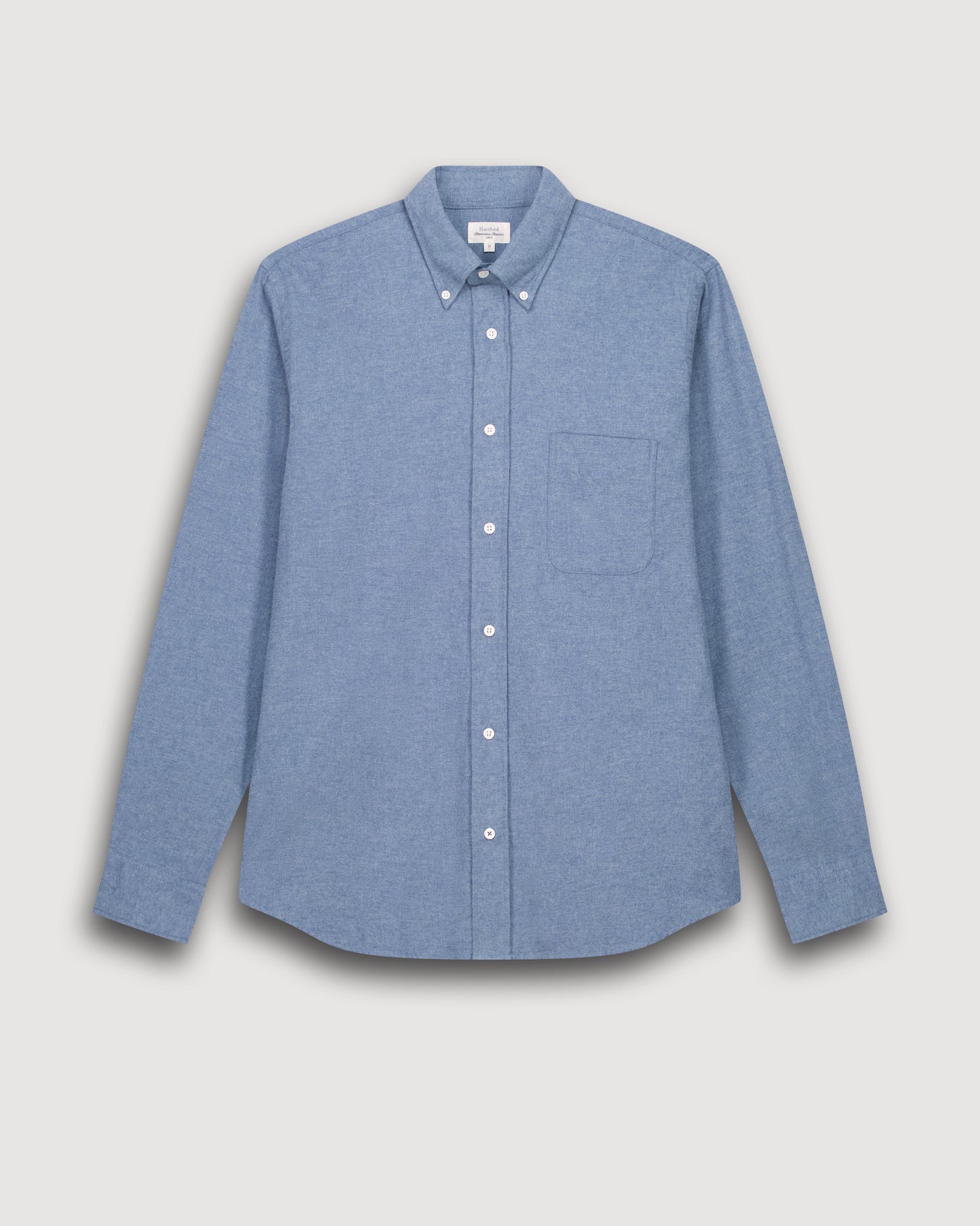 Chemise Homme en Flanelle de Coton Bleu Denim Pitt