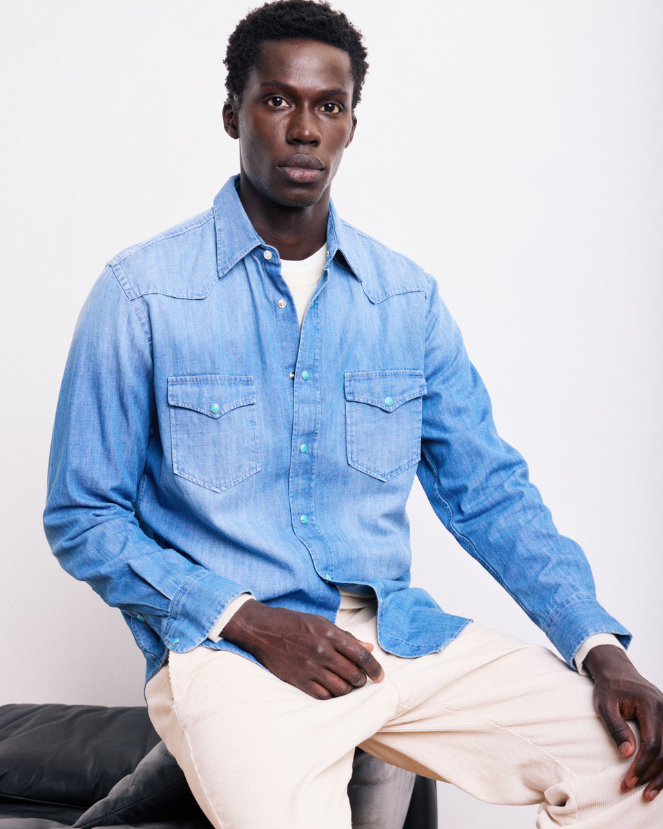 Camisa Hombre en Denim Phoenix Azul Índigo - Image alternative