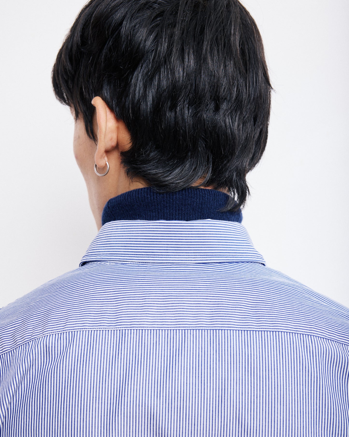 Chemise Homme en Popeline Rayée Bleu Sammy