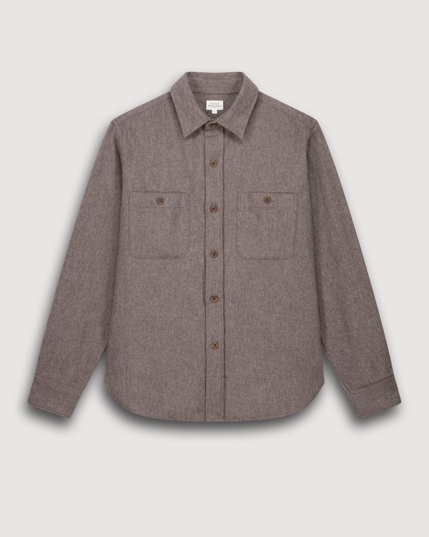 Percey Men's Mole Wool Flannel Shirt