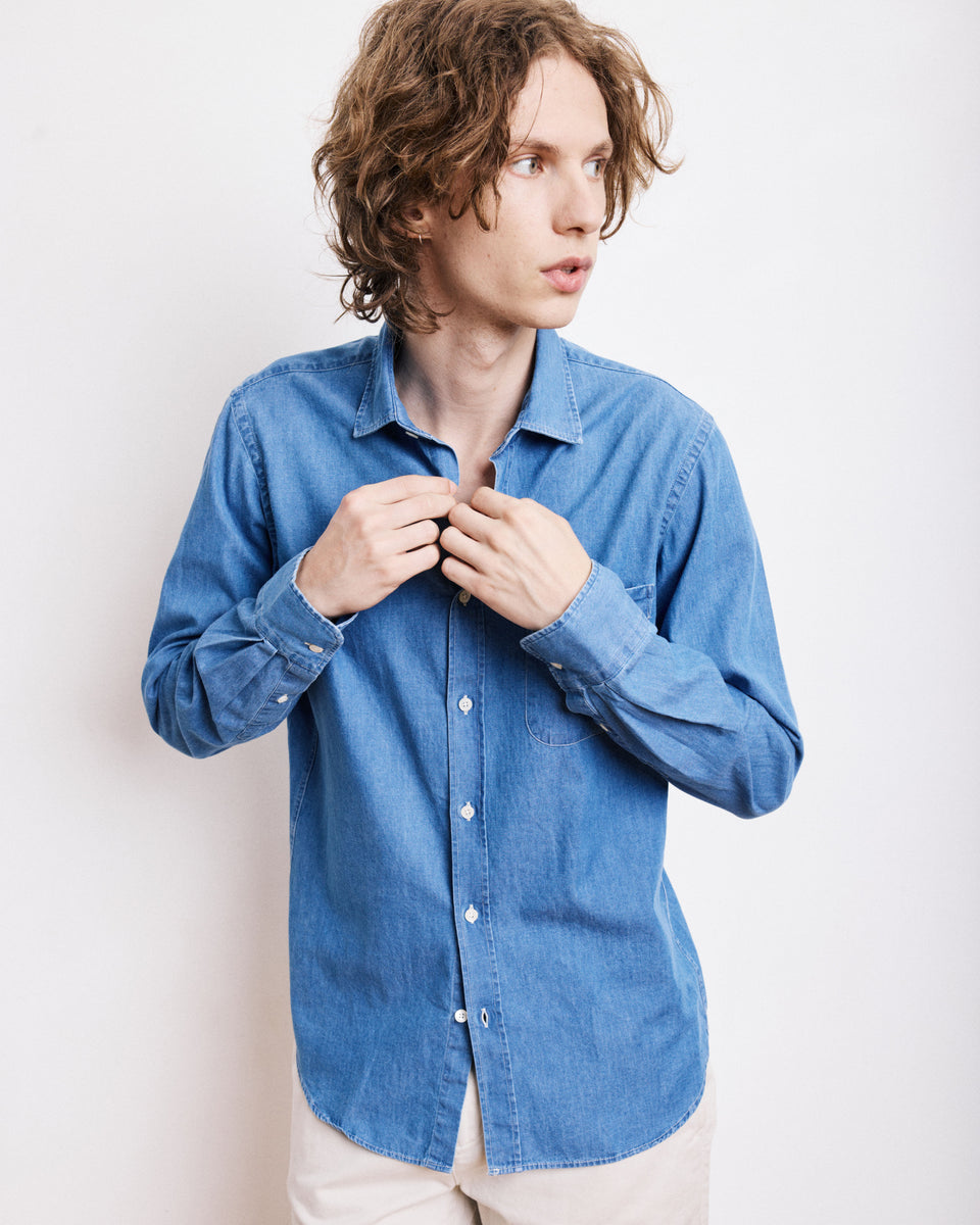 Camisa Hombre en Denim Azul tormenta índigo - Image alternative