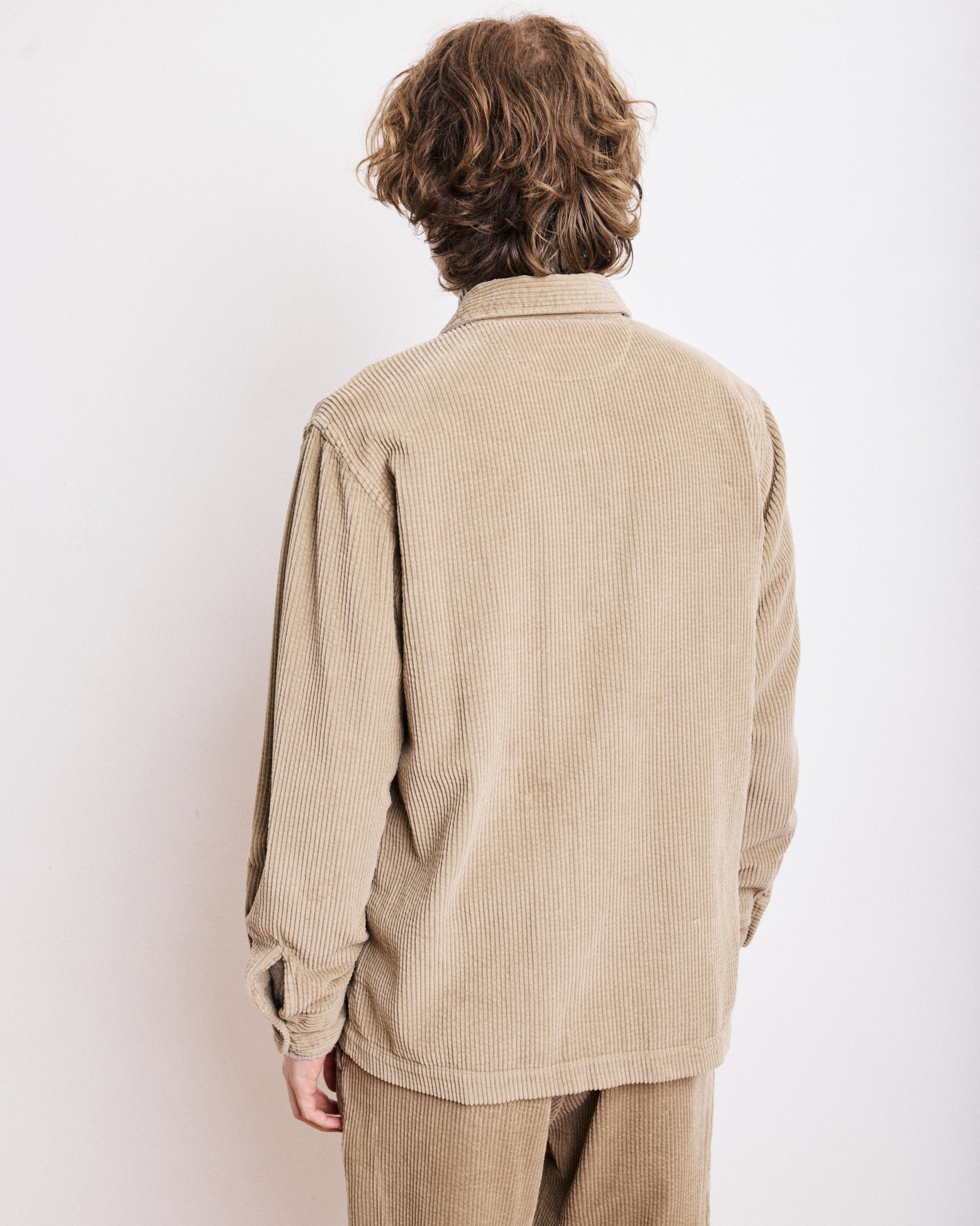 Veste Homme en velours cotelé seersucker Beige Petty
