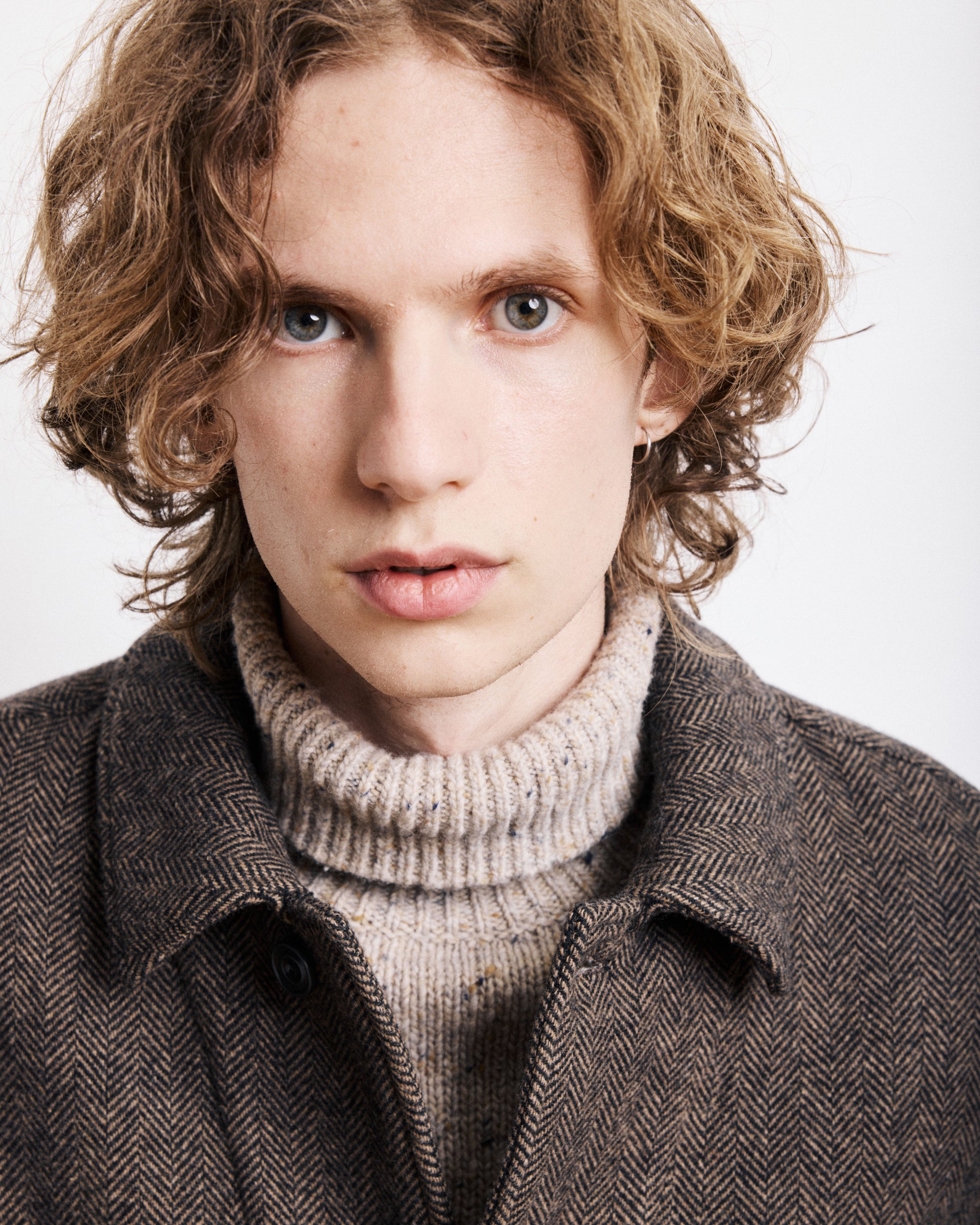 Veste Homme en Laine à Chevrons Marron Jamison