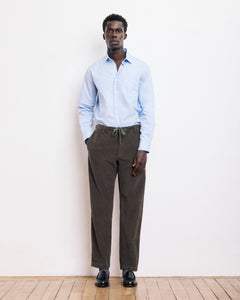 Pantalon Homme en Velours Côtelé Vert Olive Tanker