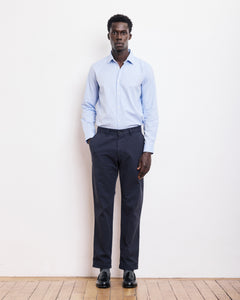 Pantalon Homme en Piqué Bleu Marine Tyron