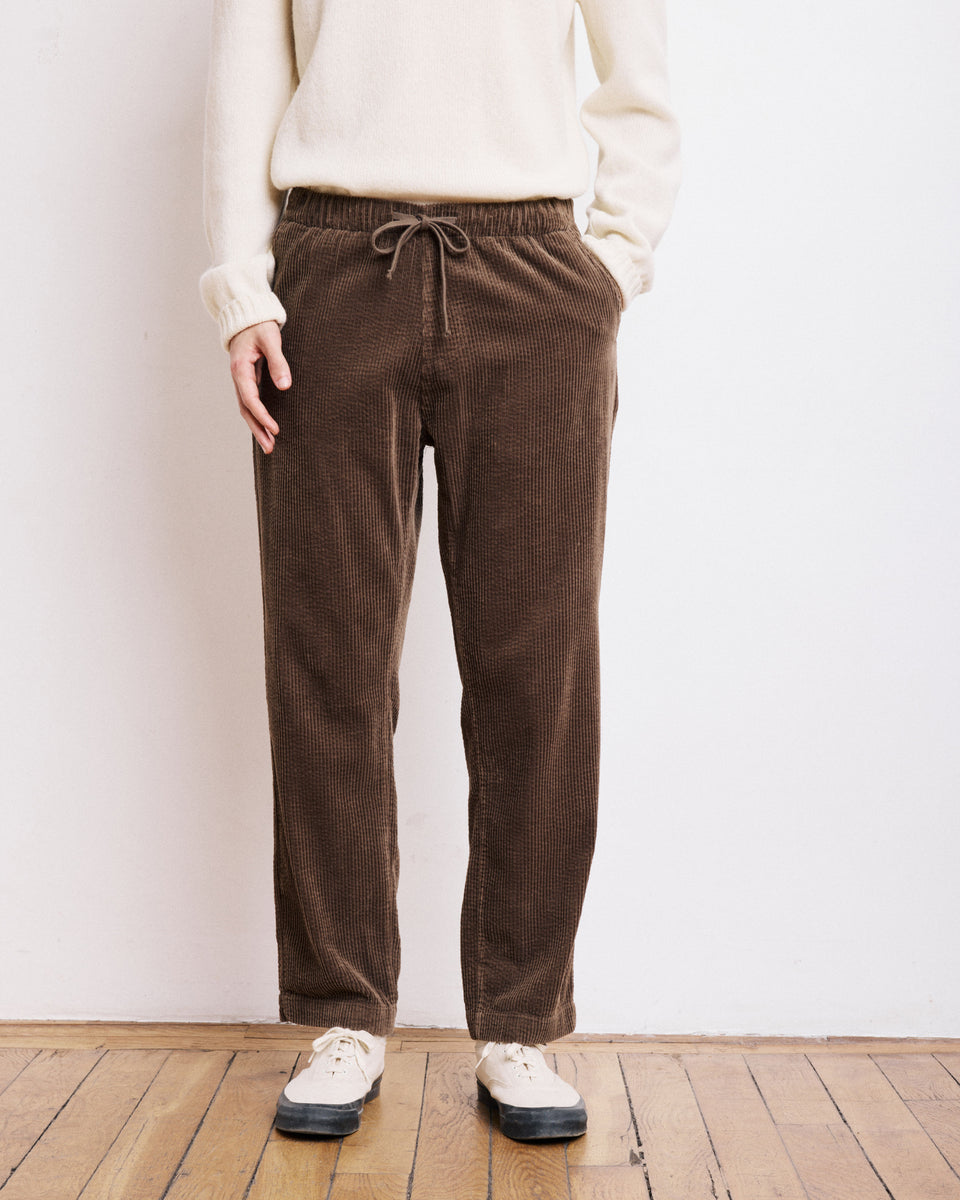 Joggy Men's Brown Seersucker Corduroy Pants - Image alternative