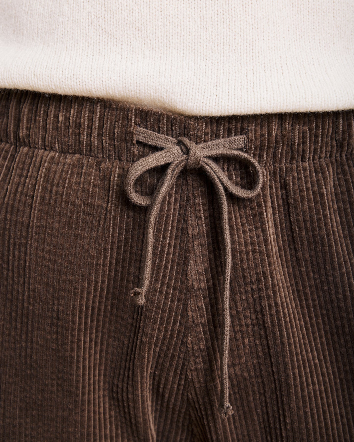 Pantalon Homme en velours cotelé seersucker Marron Joggy