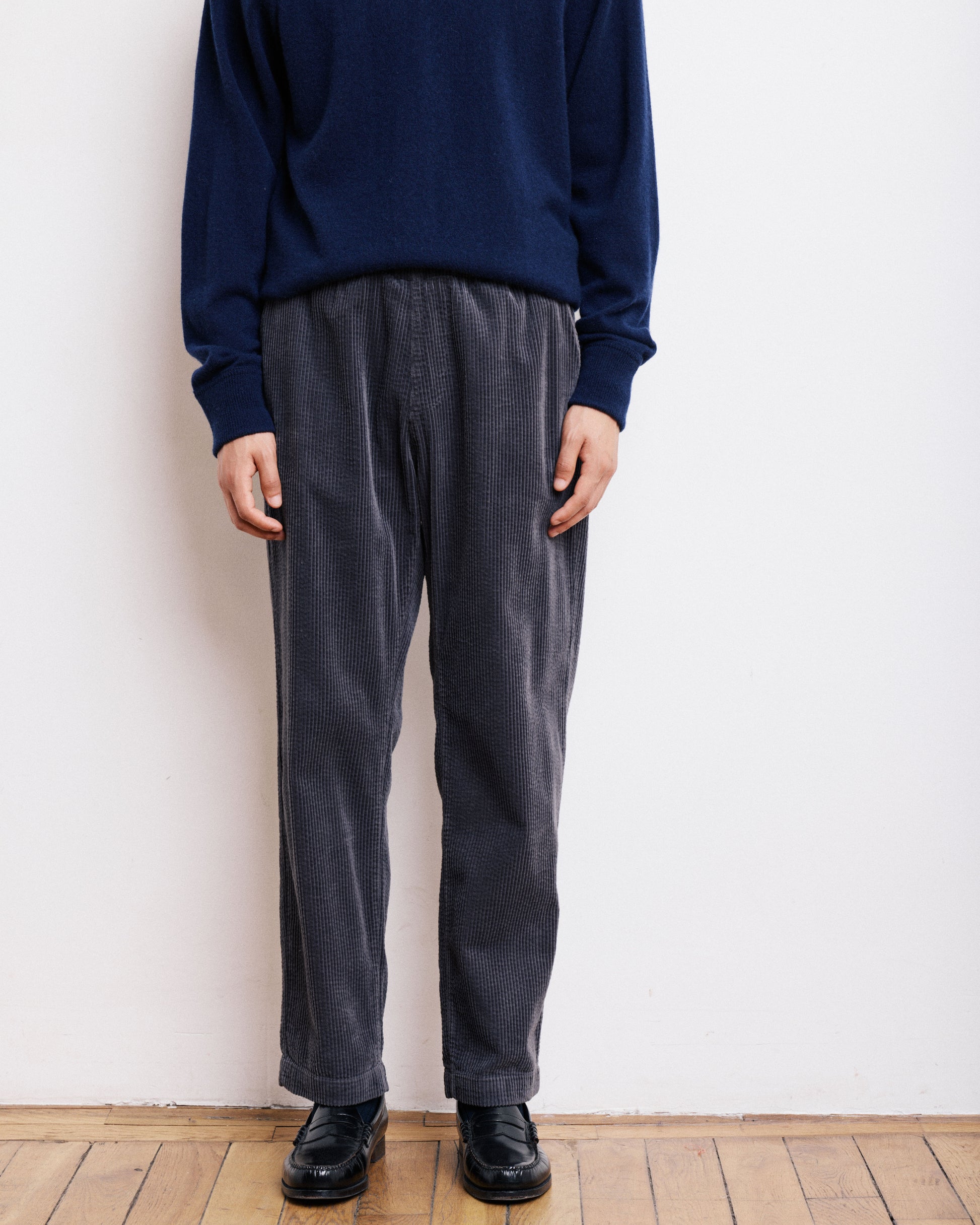 Pantalon Homme en velours cotelé seersucker Carbone Joggy