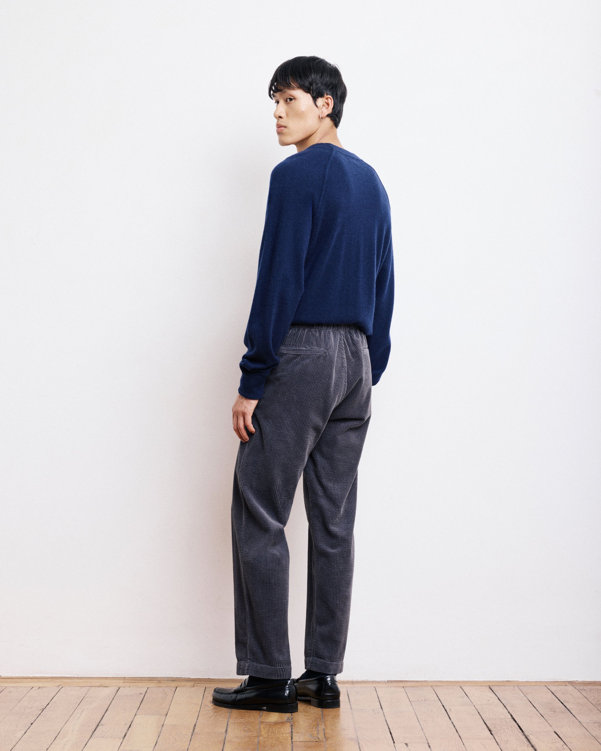 Pantalon Homme en velours cotelé seersucker Carbone Joggy