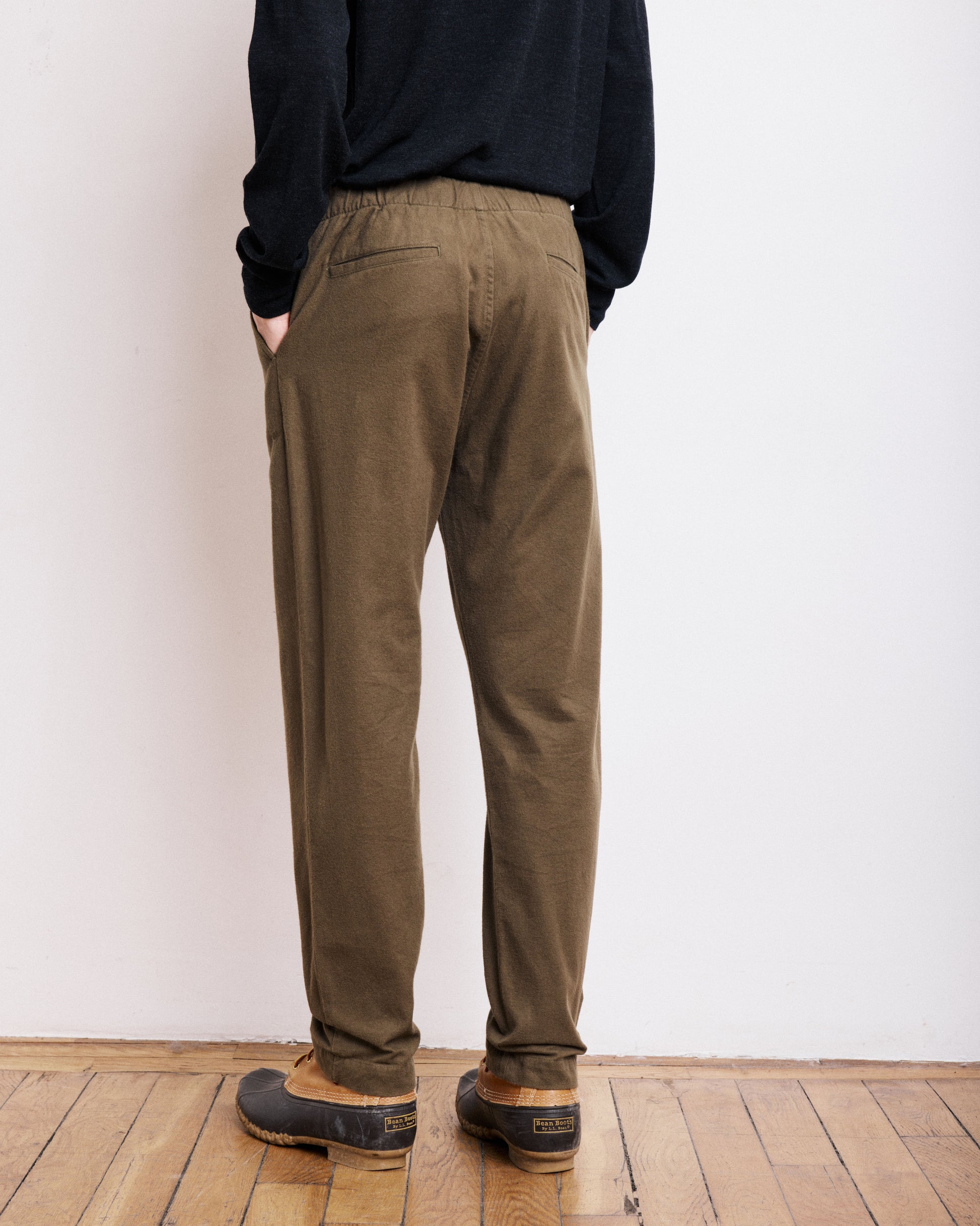 Pantalon Homme en Moleskine de Coton Bronze Joggy