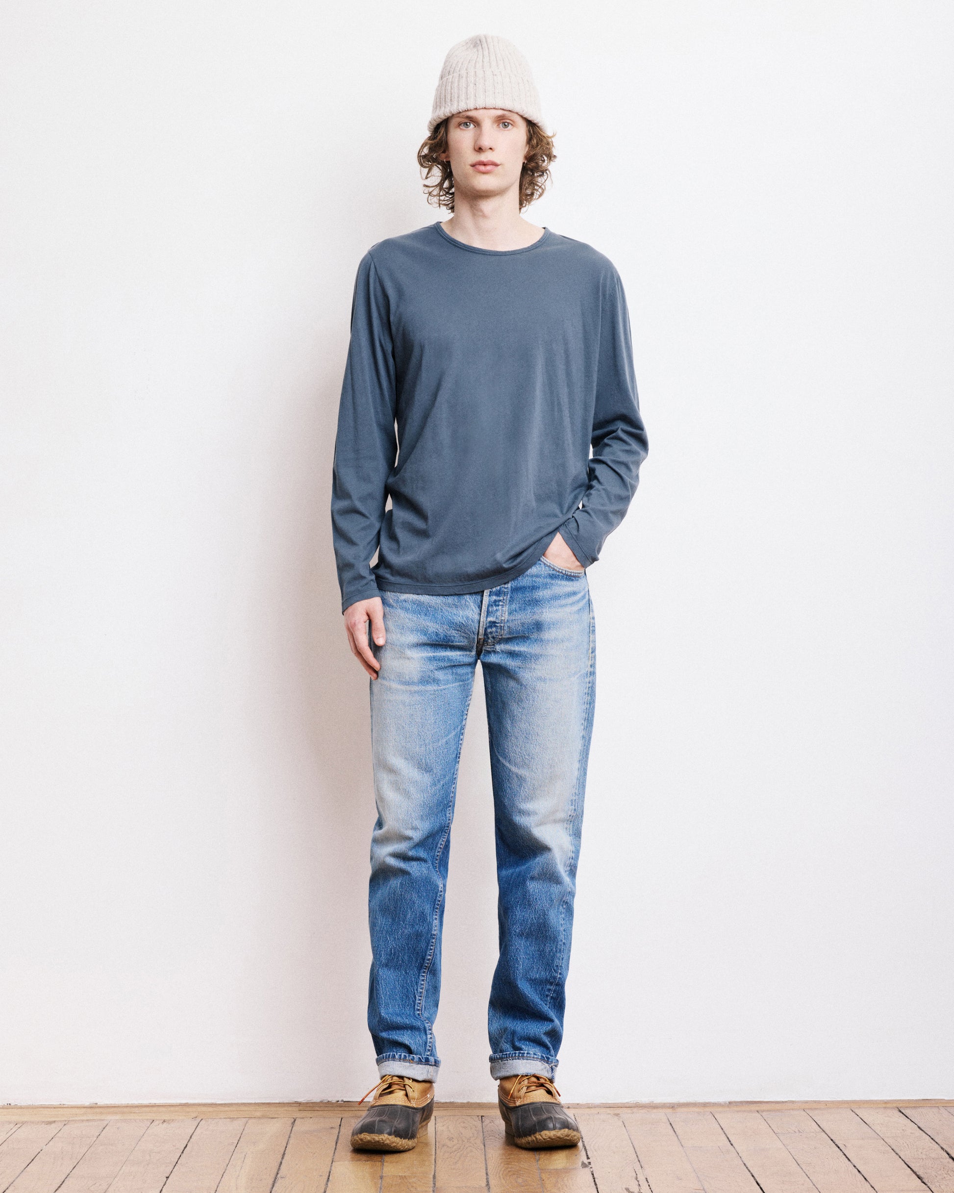 T-Shirt Homme en Jersey Léger Carbone Light Crew