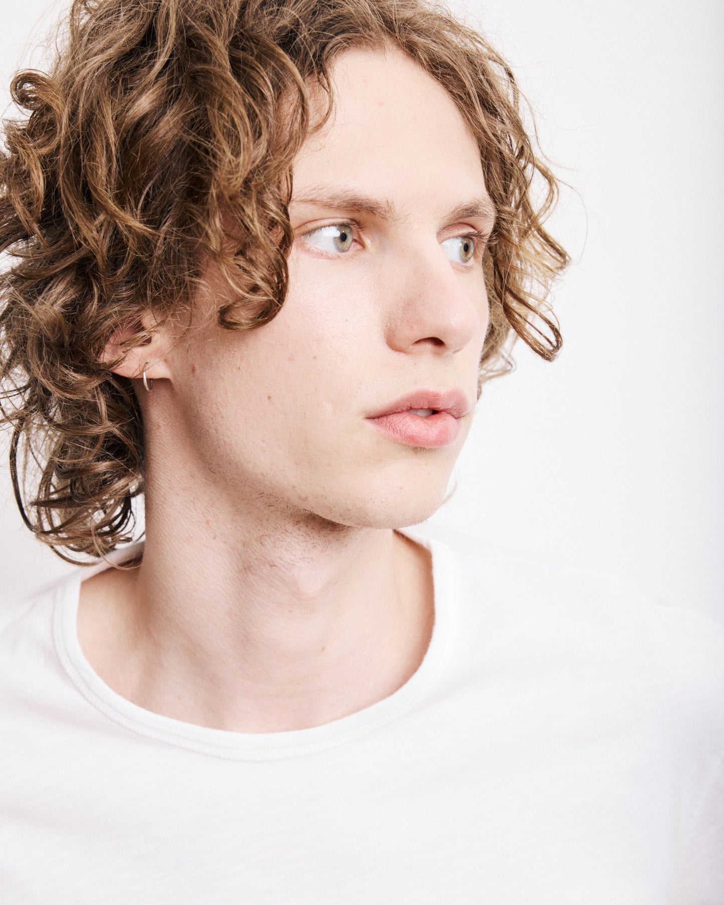 T-Shirt Homme en Coton Slub Blanc