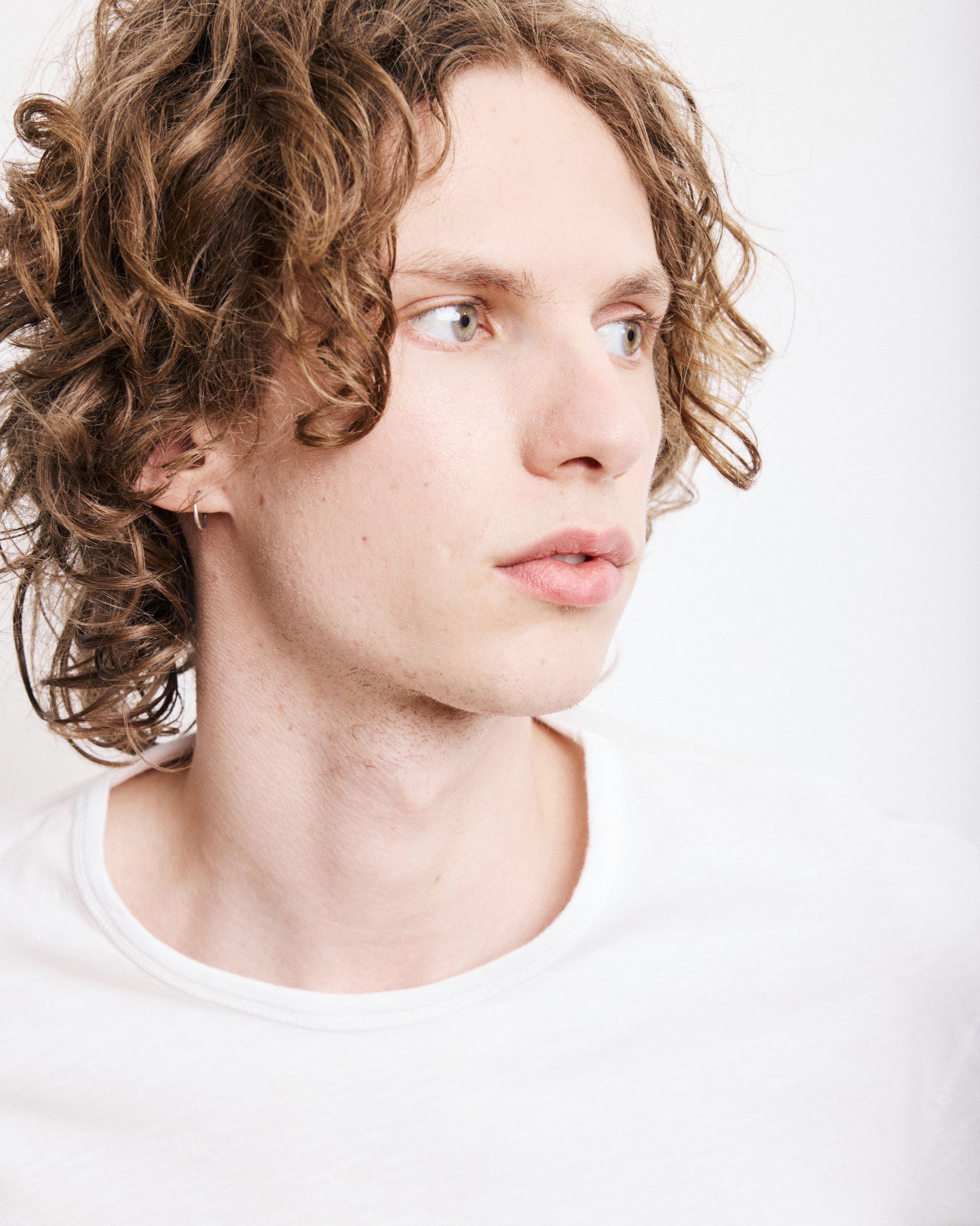 T-Shirt Homme en Coton Slub Blanc