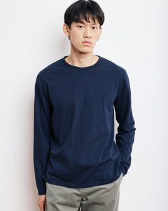 T-Shirt Homme en Coton Slub Bleu Marine