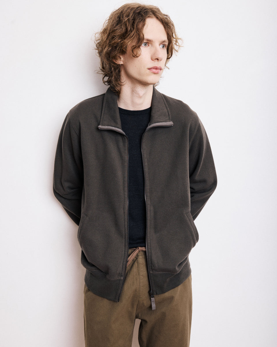 Track Men's Military Green Cotton & Wool Sweatshirt - Image principale