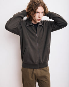 Sweatshirt Homme en Coton & Laine Vert Militaire Track