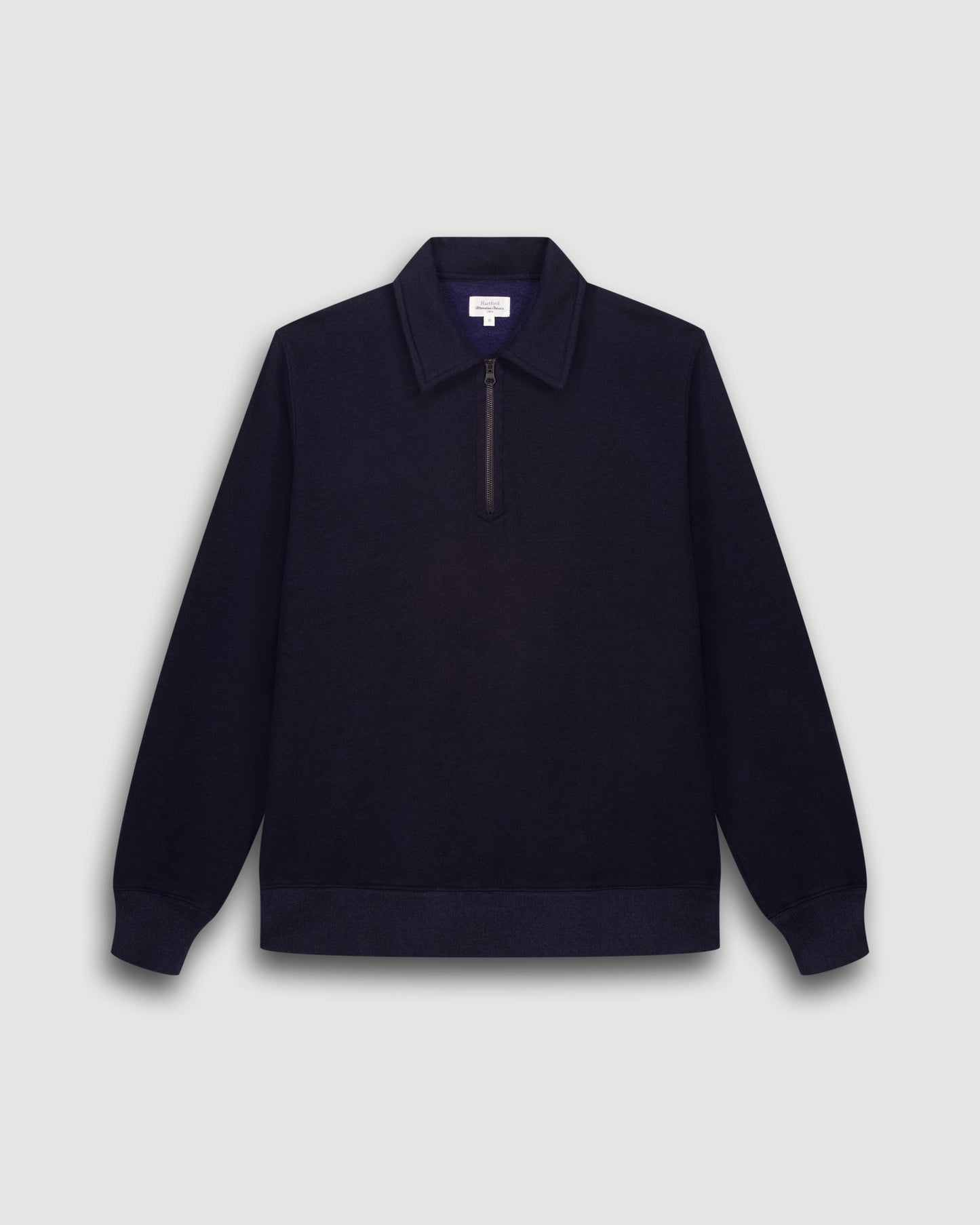Men's Navy Blue Cotton & Wool Sweatshirt
