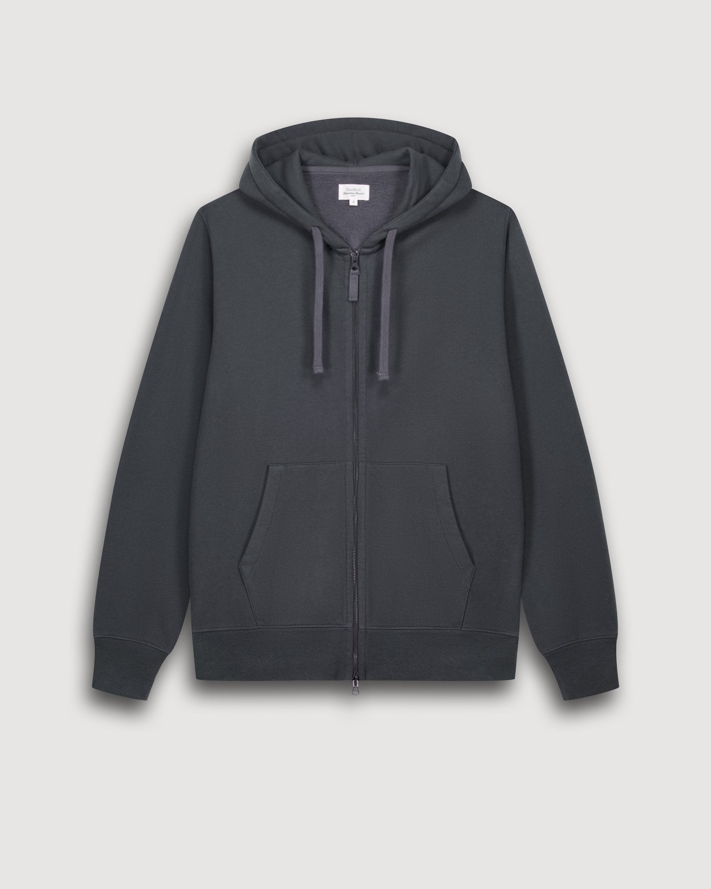 Zipper Men's Carbon Cotton & Wool Sweatshirt