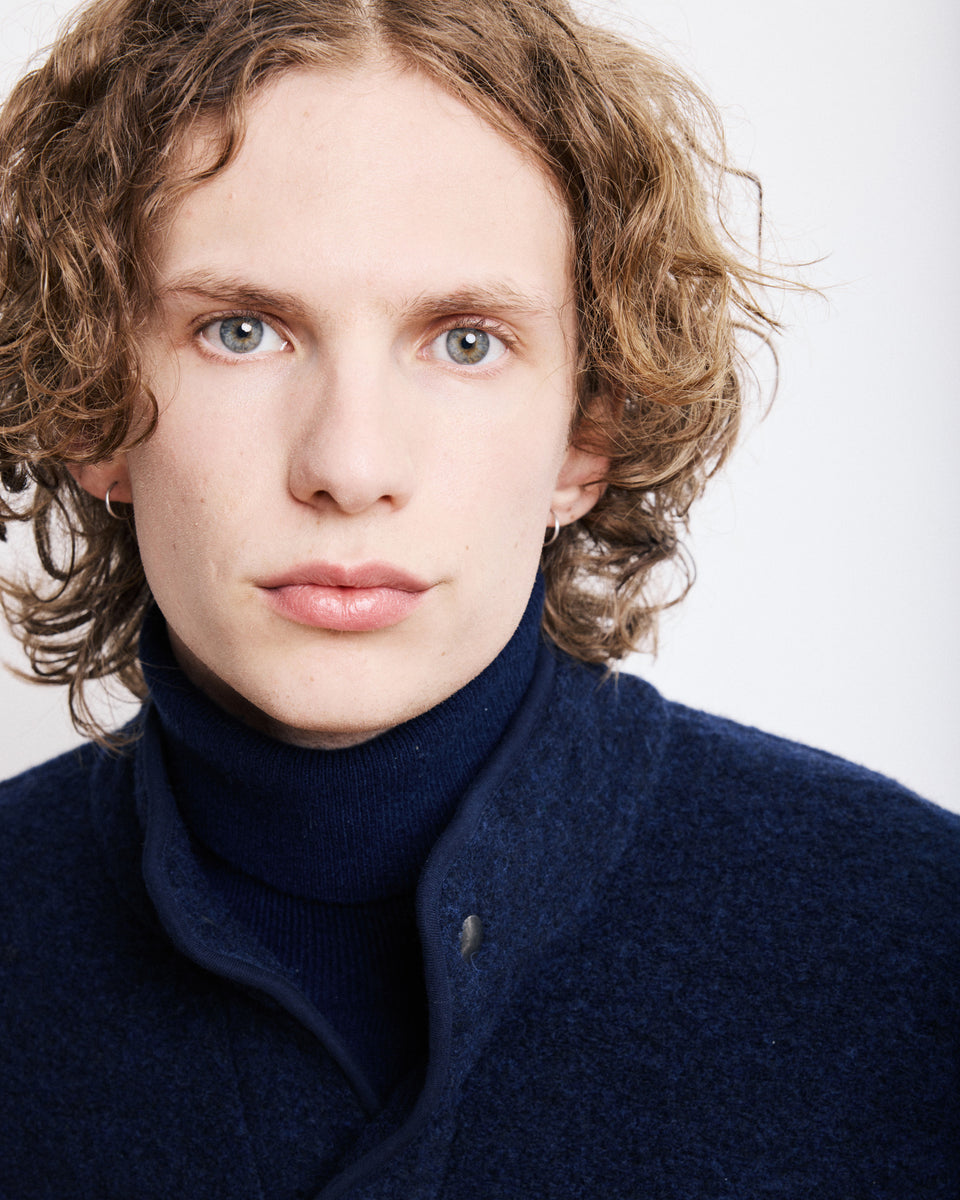 Veste Homme en Laine Bouillie Bleu Marine Jock - Image alternative