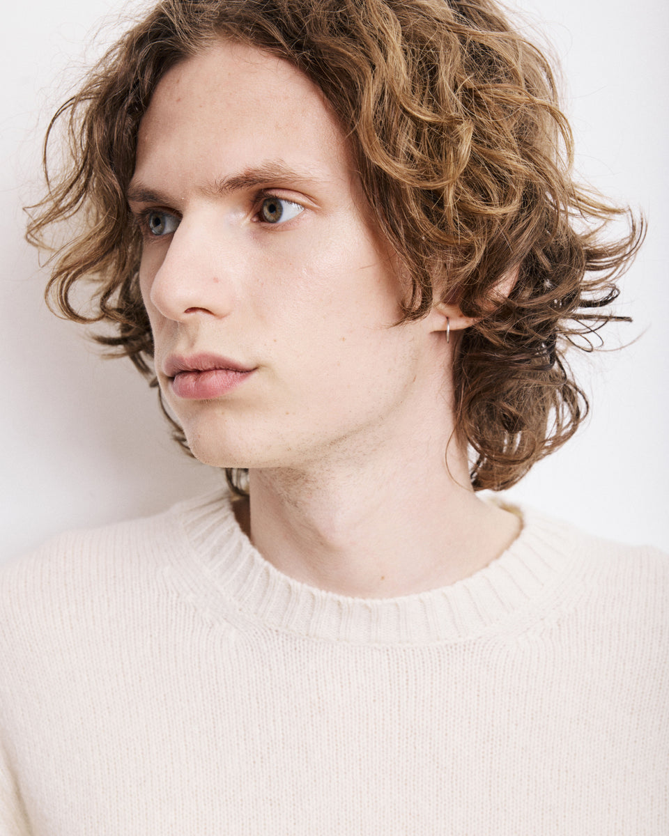 Crew Men's Off-white Shetland Wool Sweater - Image alternative