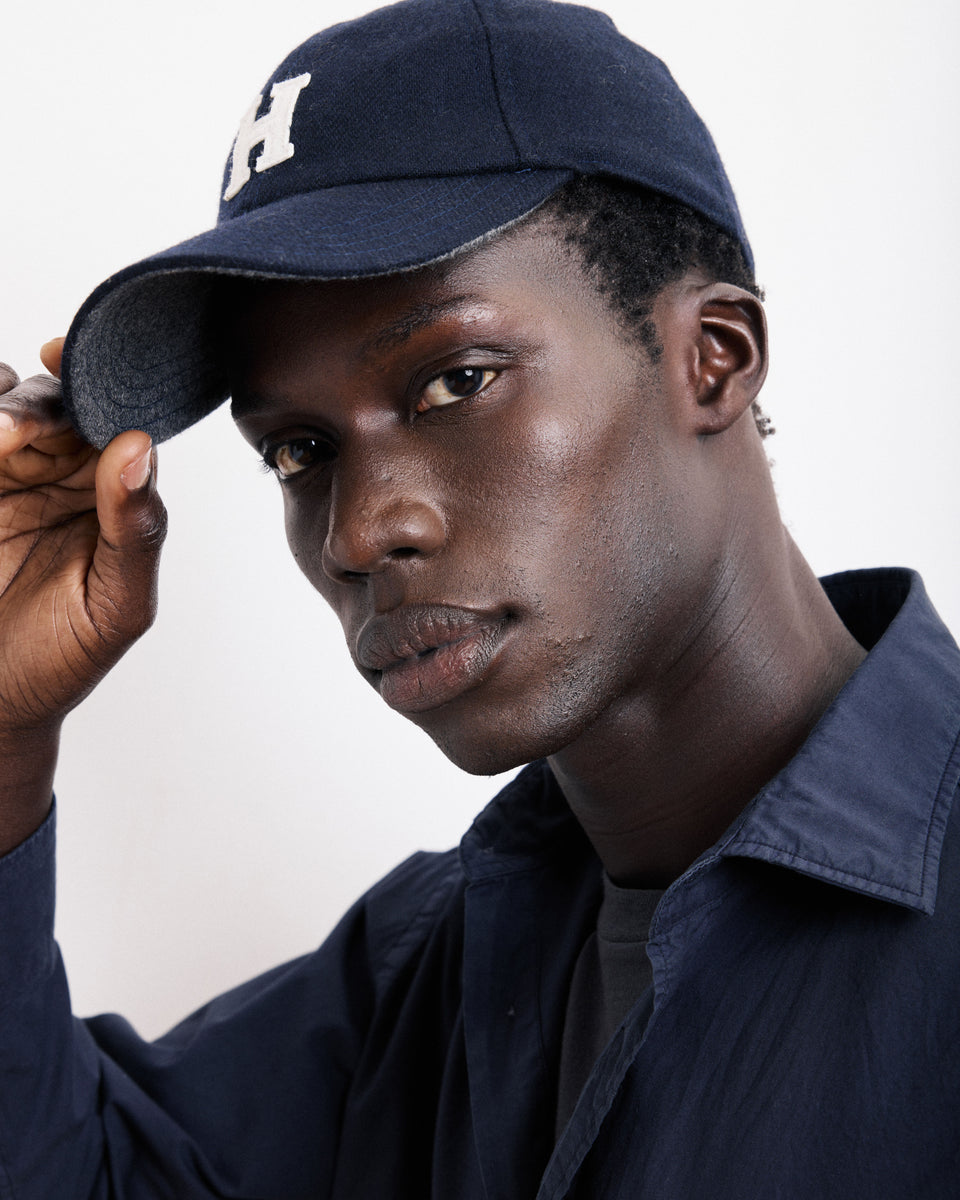 Casquette Homme en Laine Bleu Marine Cap H - Image alternative