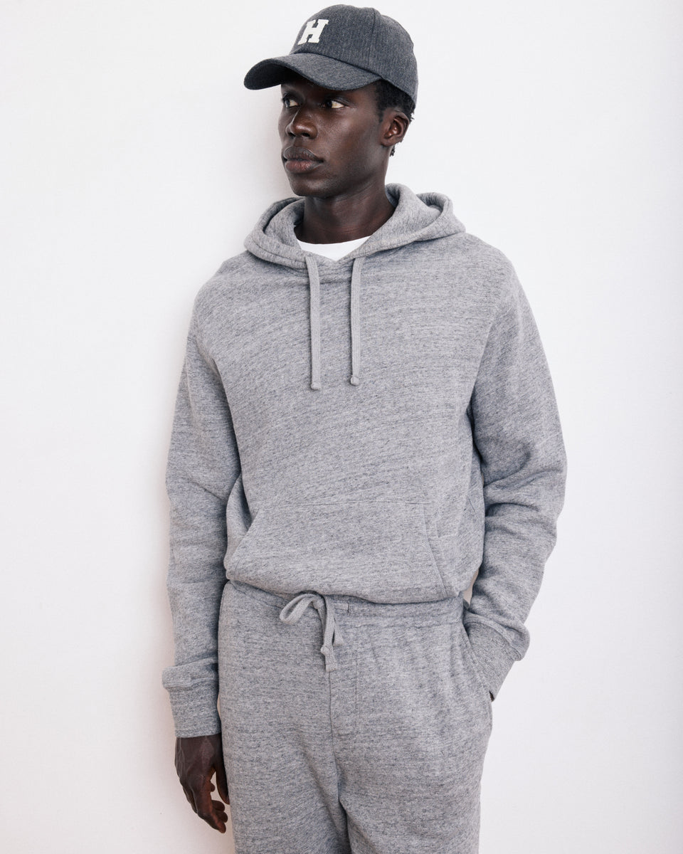 Cap H Men's Grey Striped Wool Flannel Cap - Image principale