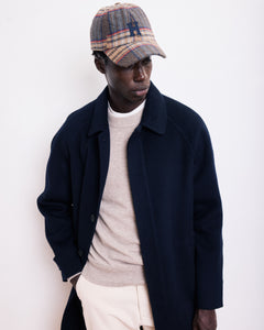 Casquette Homme en Laine à Carreaux Marron Cap H