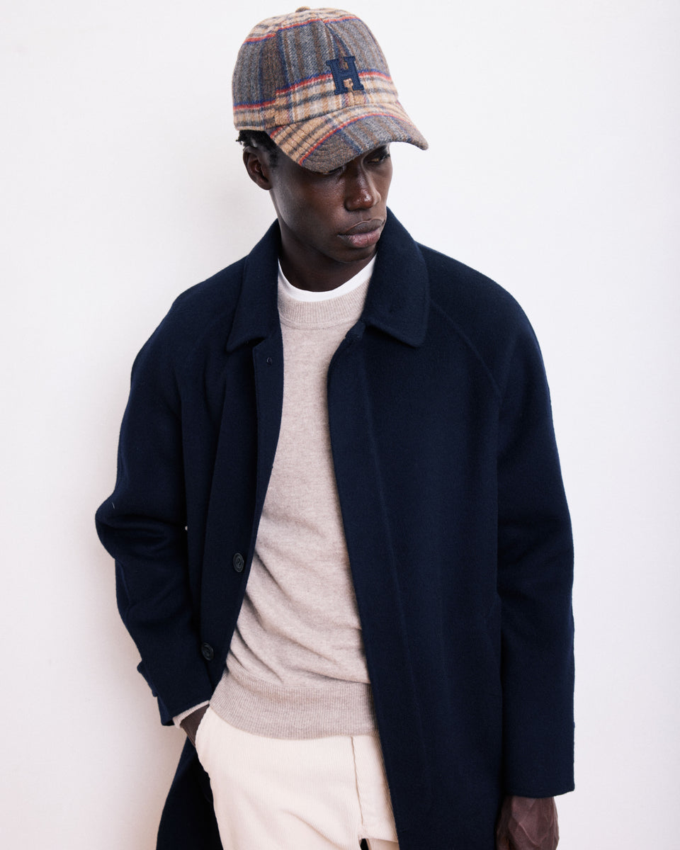 Casquette Homme en Laine à Carreaux Marron Cap H - Image principale