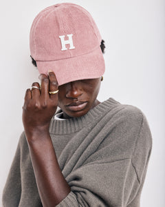 Casquette Femme en Velours Côtelé Rose Cap H