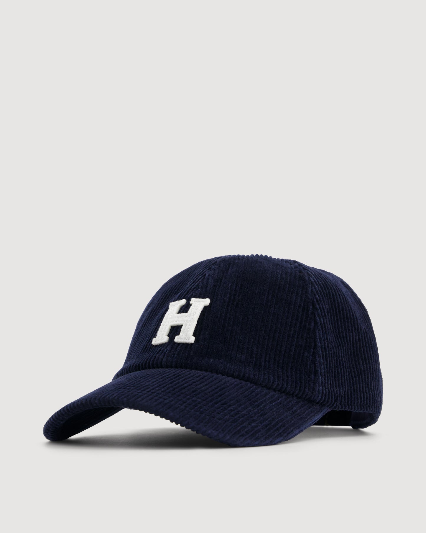 Casquette Femme en Velours Côtelé Bleu Marine Cap H