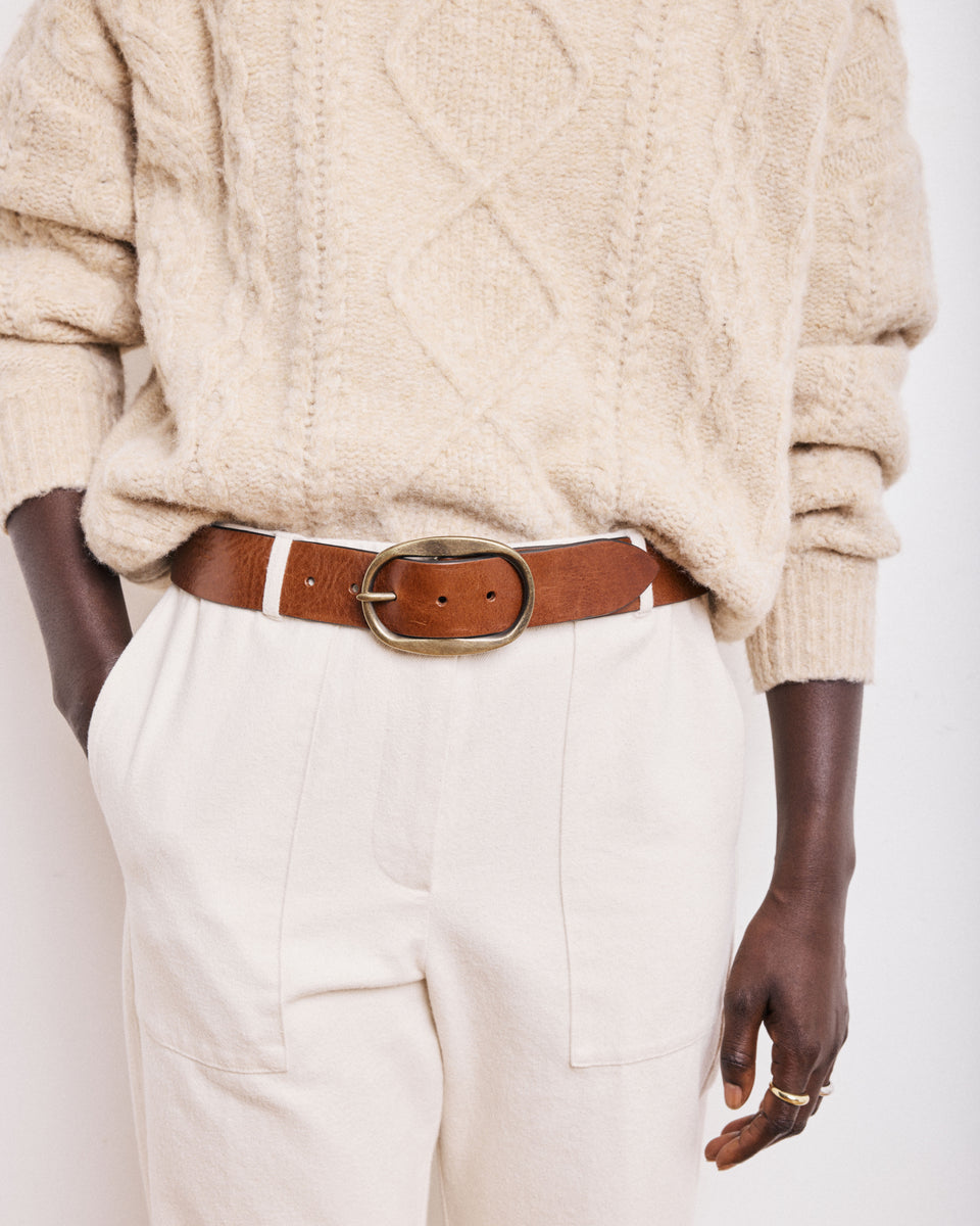 Angus Women's Brown Leather Belt - Image alternative
